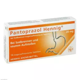 PANTOPRAZOL Hennig b.Sodbrennen 20 mg msr.Tabl., 14 tk