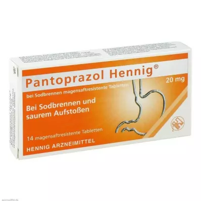 Pantoprazole Hennig b.Heartburn 20 mg gastroresistentsed tabletid, 14 tk