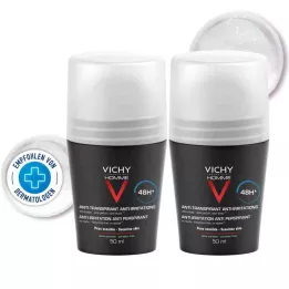 VICHY HOMME Deo Roll-on tundlikule nahale 48h DP, 2X50 ml