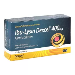 IBU-LYSIN Dexcel 400 mg õhukese polümeerikattega tabletid, 20 tk