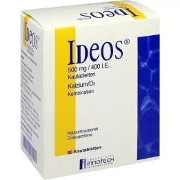 IDEOS 500 mg/400 I.U. närimistabletid, 90 tk