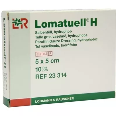 LOMATUELL H Salvtüll 5x5 cm steriilne, 10 tk