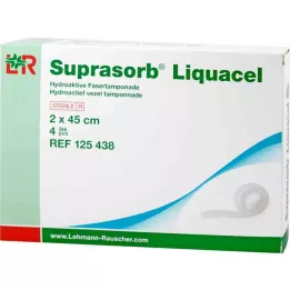 SUPRASORB Liquacel hydroakt.Faserverb.2x45 cm, 4 tk