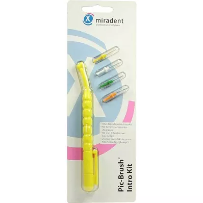 PIC BRUSH Intro Kit kollane 1 käepide+4 pintslit, 1 p