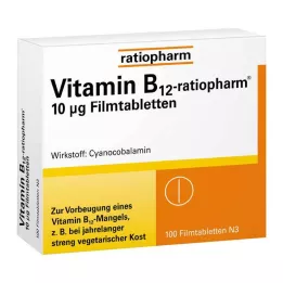 VITAMIN B12-RATIOPHARM 10 μg õhukese polümeerikattega tabletid, 100 tk