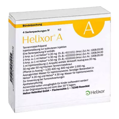 Helixor A-seeria pakendi IV ampullid (4x7 tükki)