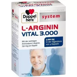 DOPPELHERZ L-Arginine Vital 3.000 süsteemi kapslid, 120 kapslit