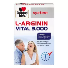 DOPPELHERZ L-Arginine Vital 3.000 süsteemi kapslid, 120 kapslit