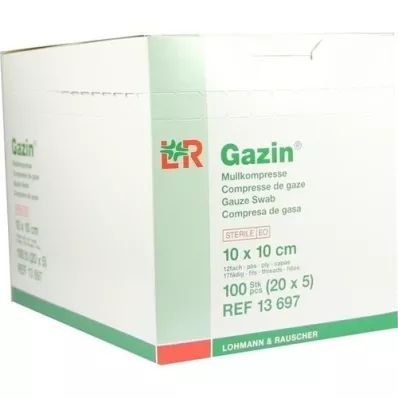 GAZIN Sidemedal komp. 10x10 cm steriilne 12x suur, 20X5 tk