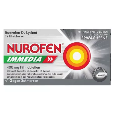 NUROFEN Immedia 400 mg õhukese polümeerikattega tabletid, 12 tk
