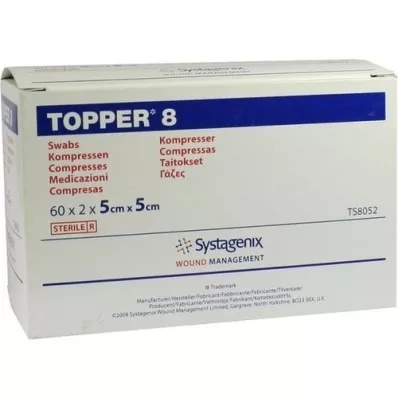 TOPPER 8 Compr.5x5 cm steriilne, 60X2 St