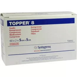 TOPPER 8 Compr.5x5 cm steriilne, 60X2 St