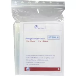 SAUGKOMPRESSEN steriilne 10x10 cm, 5X1 tk