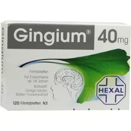 GINGIUM 40 mg õhukese polümeerikattega tabletid, 120 tk
