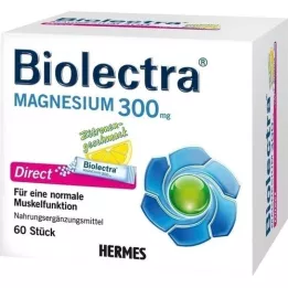 BIOLECTRA Magneesium 300 mg Direct Lemon Sticks, 60 tk