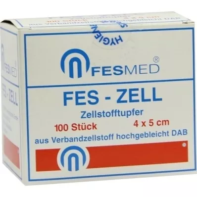 ZELLSTOFFTUPFER FES ZELL 4x5 cm tugevalt pleegitatud, 100 tk