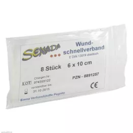 SENADA Kiire haavaside 6x10 cm, 8 tk