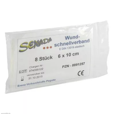Senada haava kiirside 6x10 cm, 8 tk Senada haava kiirside 6x10 cm, 8 tk
