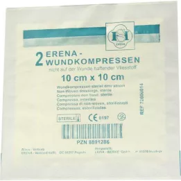ERENA Vildist kompressid steriilsed 10x10 cm, 2 tk