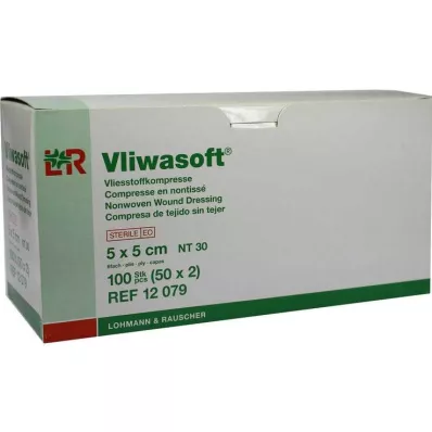 Vliwasoft fliiskompressid 5x5cm 6-kihilised steriilsed, 50x2 tükki