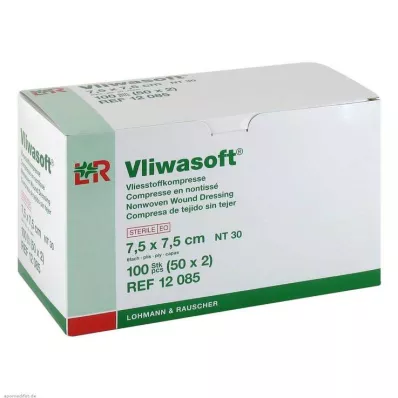 Vliwasoft fliiskompressid 7,5x7,5cm 6-kihilised steriilsed, 50x2 tükki