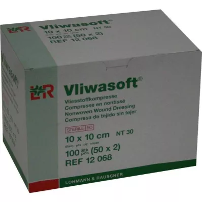 Vliwasoft fliiskompressid 10x10cm 6-kihilised steriilsed, 50x2 tükki