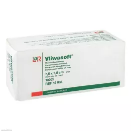 VLIWASOFT mittekootud kompressid 7,5x7,5 cm mittesteriilsed 6l, 100 tk