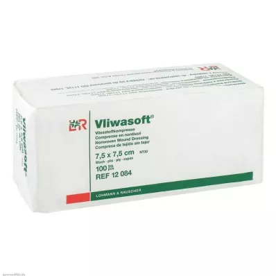 VLIWASOFT mittekootud kompressid 7,5x7,5 cm mittesteriilsed 6l, 100 tk