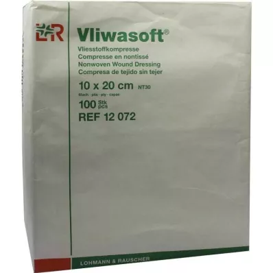 VLIWASOFT mittekootud kompressid 10x20 cm mittesteriilsed 6l, 100 tk