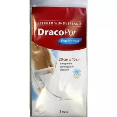 DRACOPOR veekindel haavaside 10x20 cm steriilne, 5 tk