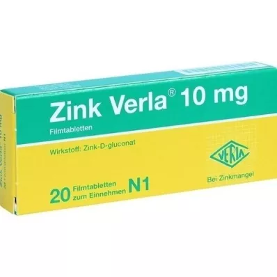 ZINK VERLA 10 mg õhukese polümeerikattega tabletid, 20 tk