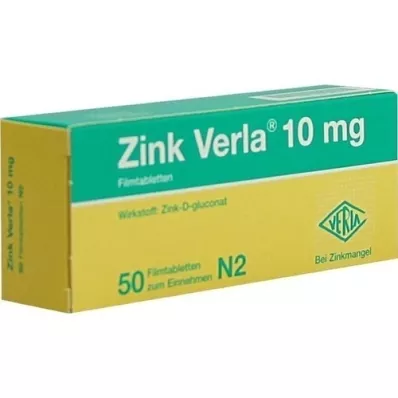 ZINK VERLA 10 mg õhukese polümeerikattega tabletid, 50 tk