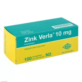 Zinc Verla® 10 mg õhukese polümeerikattega tabletid, 100 tk