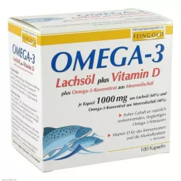 OMEGA-3 LACHSÖL pluss Vit.D pluss Omega-3 conc.cps., 100 tk