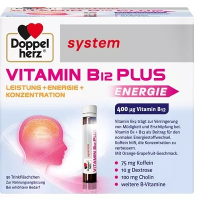 DOPPELHERZ Vitamiin B12 Plus süsteemi joogiampullid, 30X25 ml