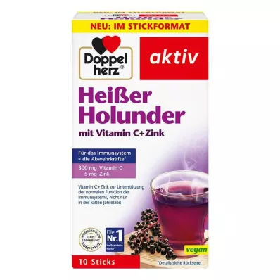 Doppelherz Hot Elderberry C-vitamiini + tsingi graanulitega, 10 tk