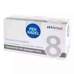 PEN-NADELN 8 universaalset kanüüli 0,26x8 mm, 100 tk