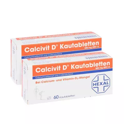 Calcivit D närimistabletid 600mg/400 rahvusvahelist ühikut (120 tk)