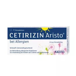 CETIRIZIN Aristo allergiatele 10 mg õhukese polümeerikattega tabletid, 7 tk