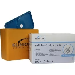 KLINION Soft fine plus pliiatsinõelad 0,25x8 mm 31 G, 110 tk