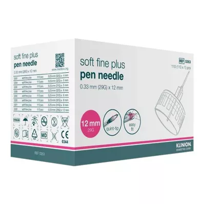 Klinion Soft fine plus kanüülid 12mm 29G 0,33mm, 110 tk