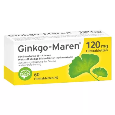 Ginkgo-Maren 120 mg õhukese polümeerikattega tabletid, 60 tk