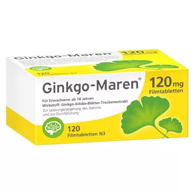 Ginkgo-Maren 120 mg õhukese polümeerikattega tabletid, 120 tk