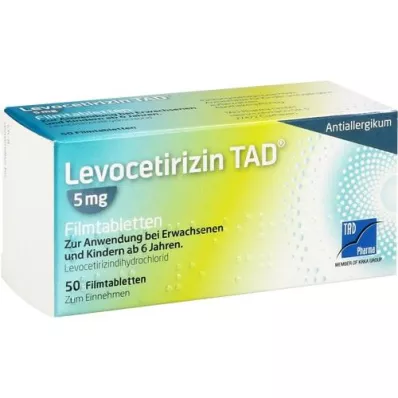 LEVOCETIRIZIN TAD 5 mg õhukese polümeerikattega tabletid, 50 tk