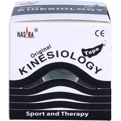 NASARA Kinesioloogiline teip 5 cmx5 m must, 1 tk