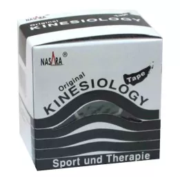 NASARA Kinesioloogiline teip 5 cmx5 m must, 1 tk