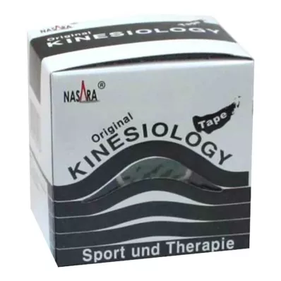 NASARA Kinesioloogiline teip 5 cmx5 m must, 1 tk
