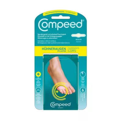 Compeed® Corn Plasters Medium Moisturizing, 6 tk