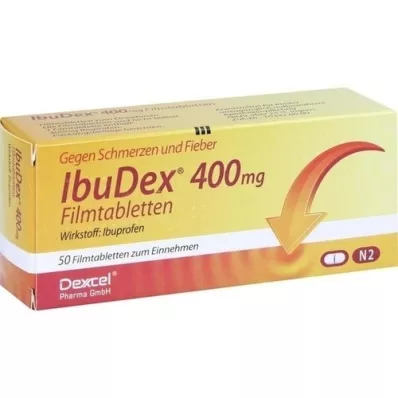 IBUDEX 400 mg õhukese polümeerikattega tabletid, 50 tk