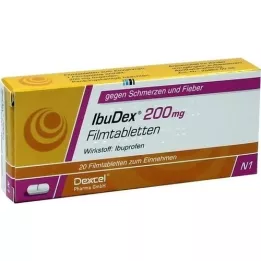 IBUDEX 200 mg õhukese polümeerikattega tabletid, 20 tk
